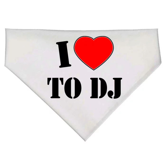 I Love To DJ USA-Made Doggie Bandana