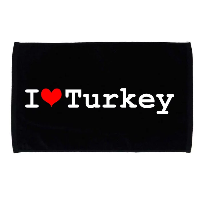 I Love Turkey Microfiber Hand Towel