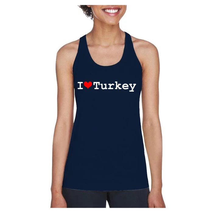 I Love Turkey Women's Racerback Tank