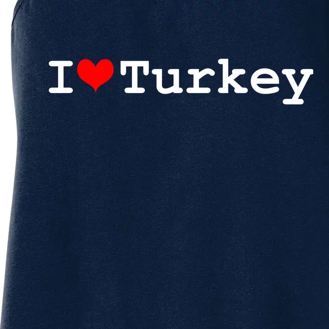 I Love Turkey Women's Racerback Tank