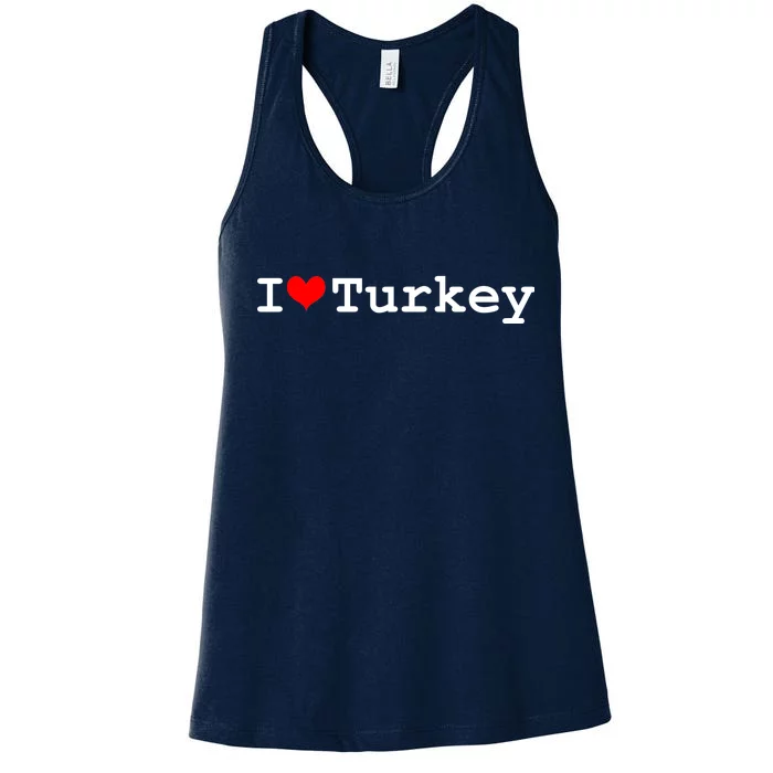 I Love Turkey Women's Racerback Tank