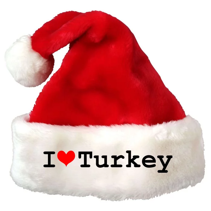 I Love Turkey Premium Christmas Santa Hat