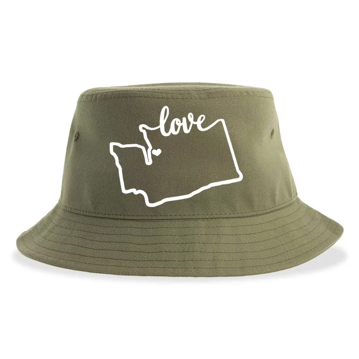 I Love Washington State Sustainable Bucket Hat