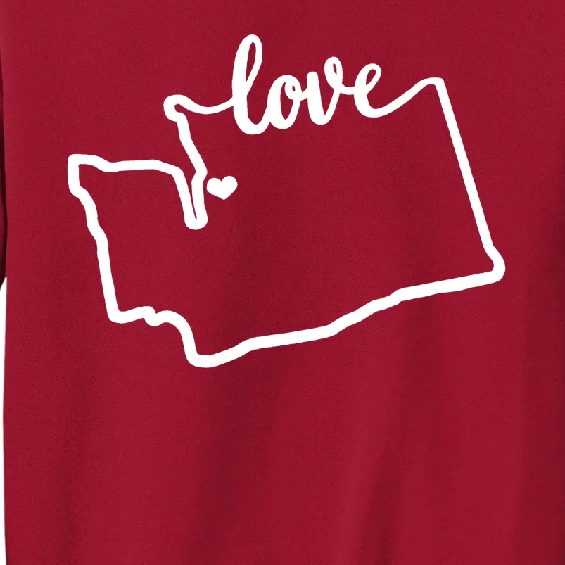 I Love Washington State Tall Sweatshirt