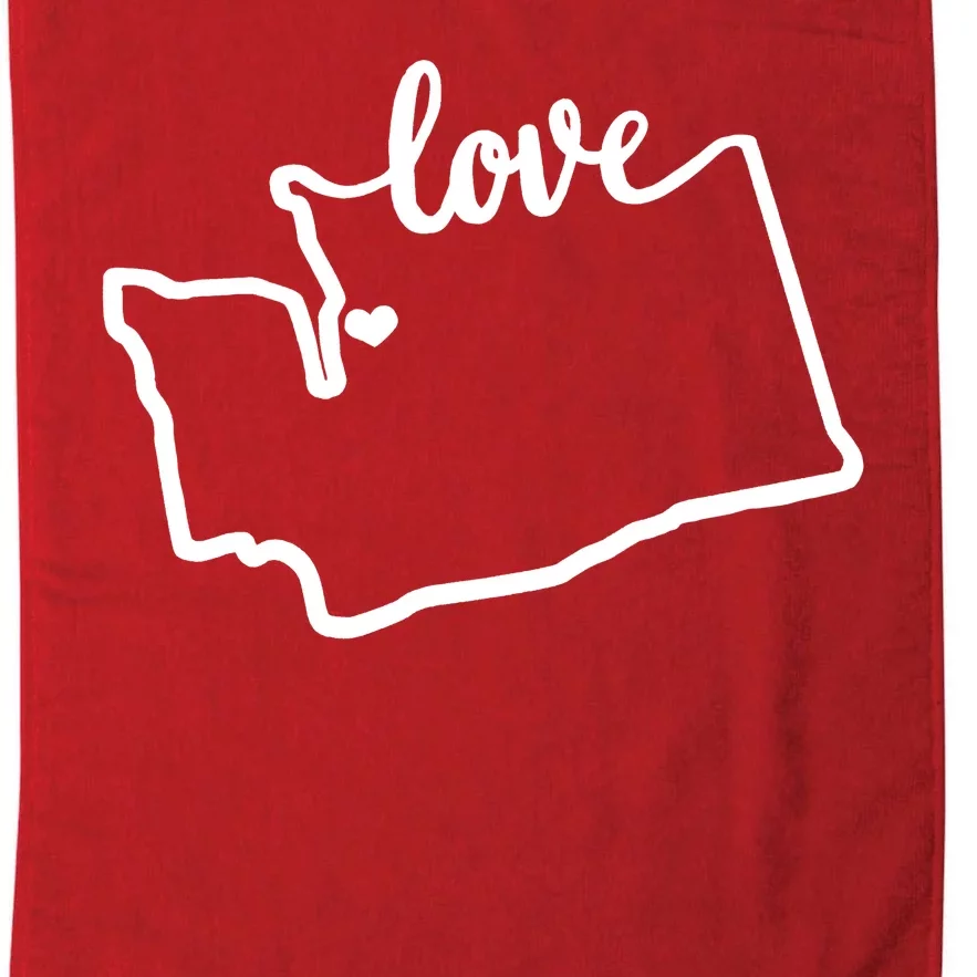 I Love Washington State Platinum Collection Golf Towel