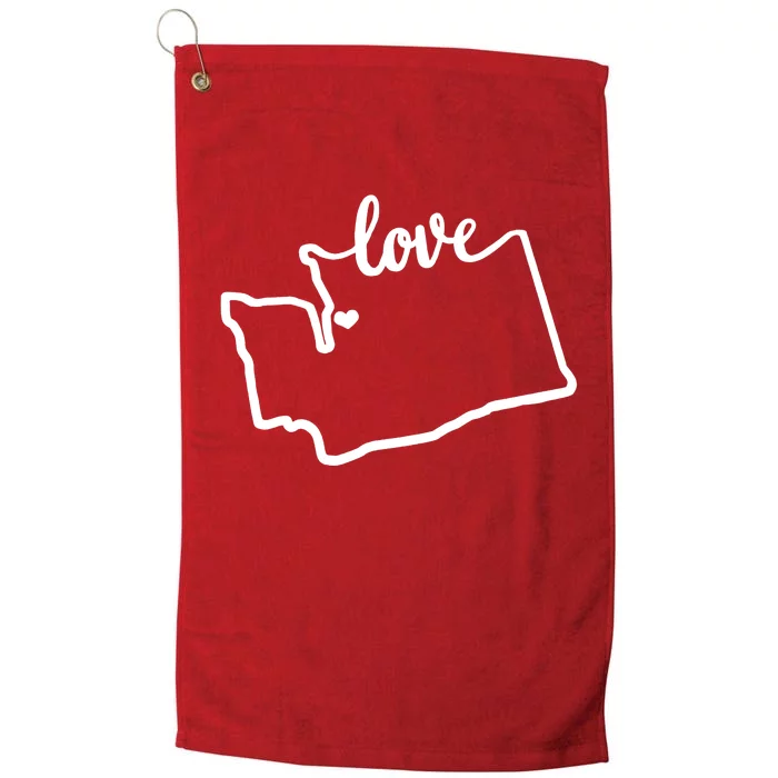 I Love Washington State Platinum Collection Golf Towel