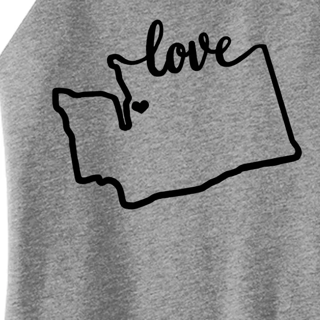 I Love Washington State Women’s Perfect Tri Rocker Tank