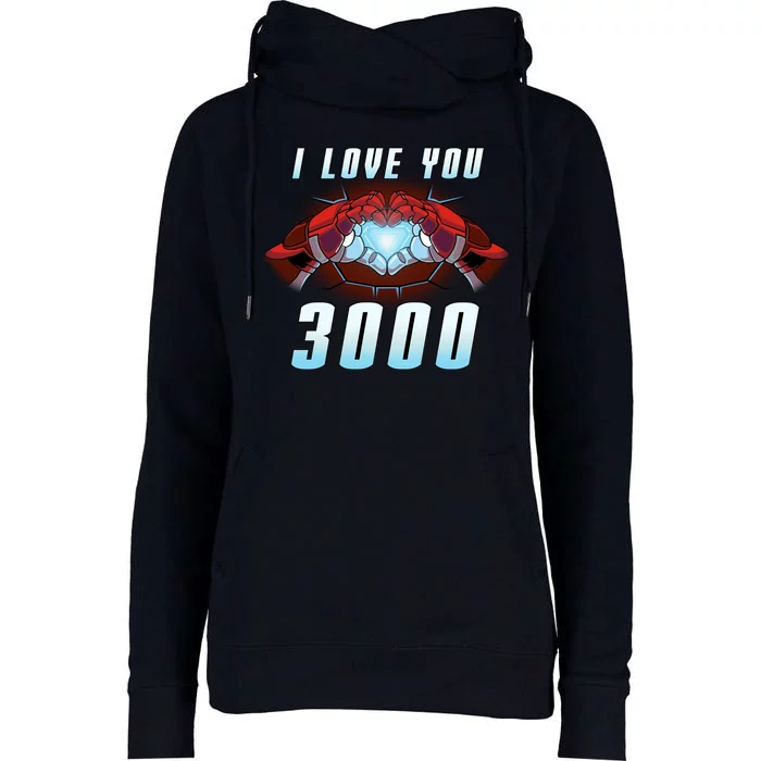 I Love You 3000 Superhero Womens Funnel Neck Pullover Hood