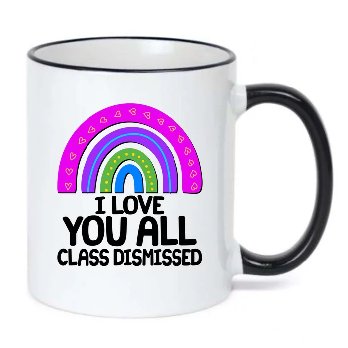 I Love You All Class Dismissed Rainbow Black Color Changing Mug