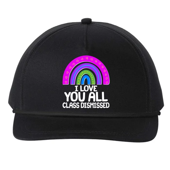 I Love You All Class Dismissed Rainbow Snapback Five-Panel Rope Hat