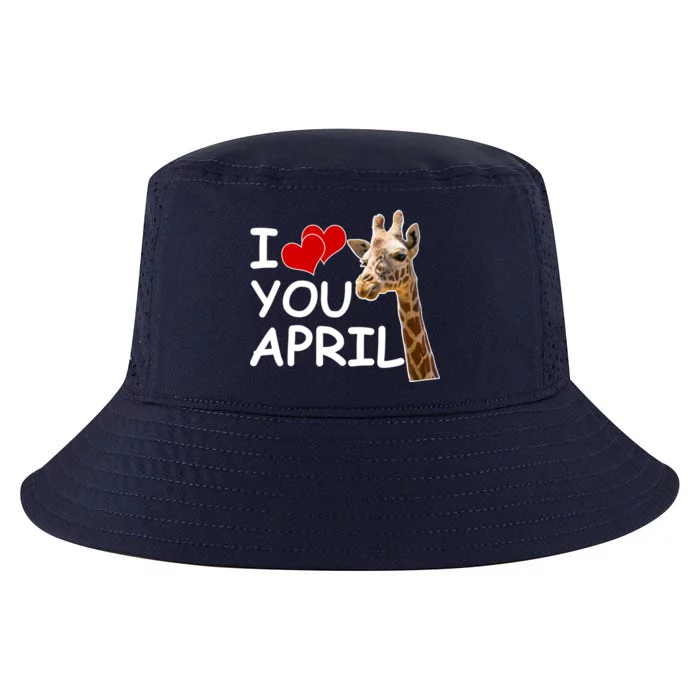 I Love You April The Giraffe Photo Cool Comfort Performance Bucket Hat