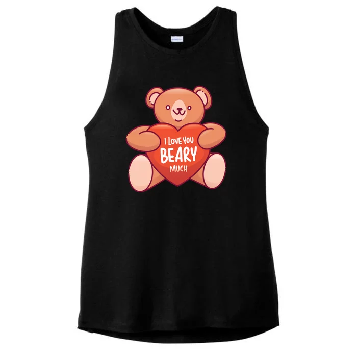 I Love You Beary Much Ladies Tri-Blend Wicking Tank