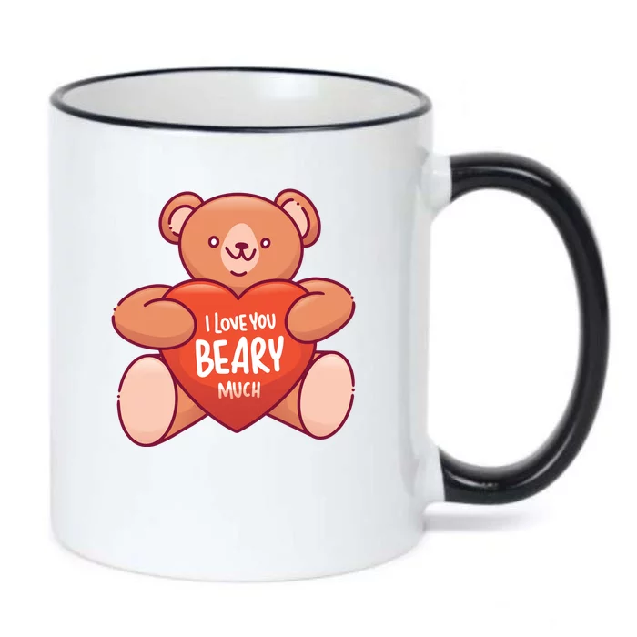 I Love You Beary Much Black Color Changing Mug