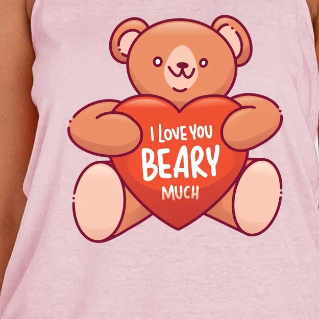 I Love You Beary Much Women's Knotted Racerback Tank