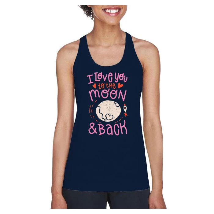 I Love You To The Moon And Back Women's Racerback Tank