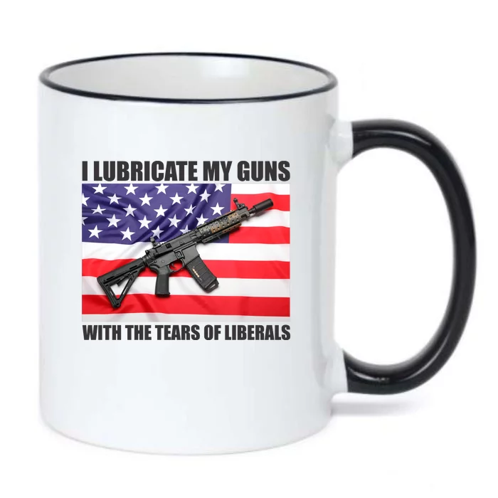 I Lubricate My Guns With Tears Of Liberals Black Color Changing Mug