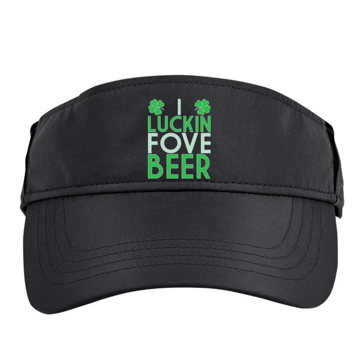 I Luckin Fove Beer Adult Drive Performance Visor