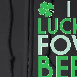 I Luckin Fove Beer Full Zip Hoodie