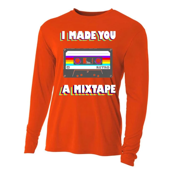 I Made You A Mixtape Retro 1980s Cooling Performance Long Sleeve Crew