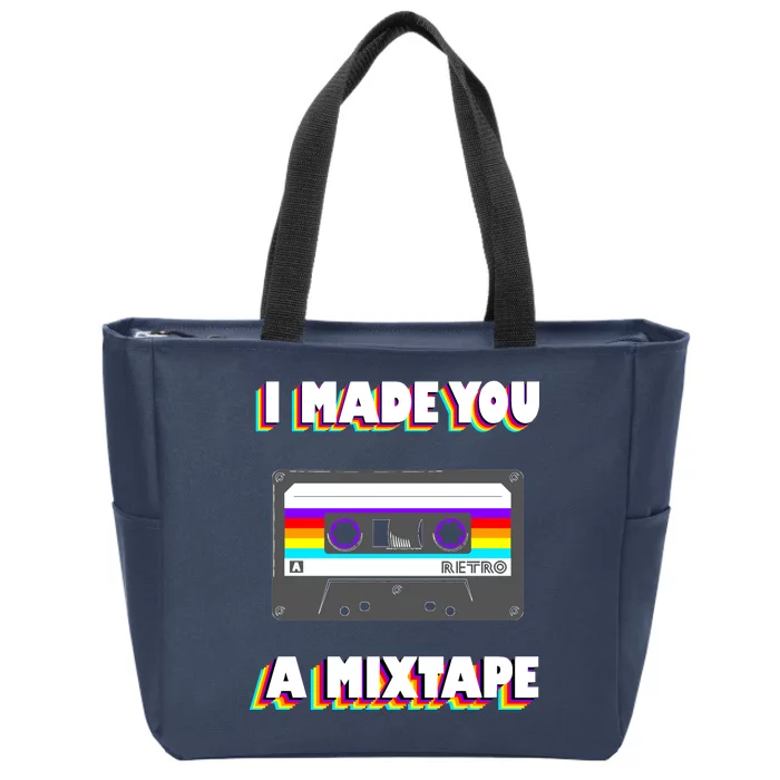 I Made You A Mixtape Retro 1980s Zip Tote Bag