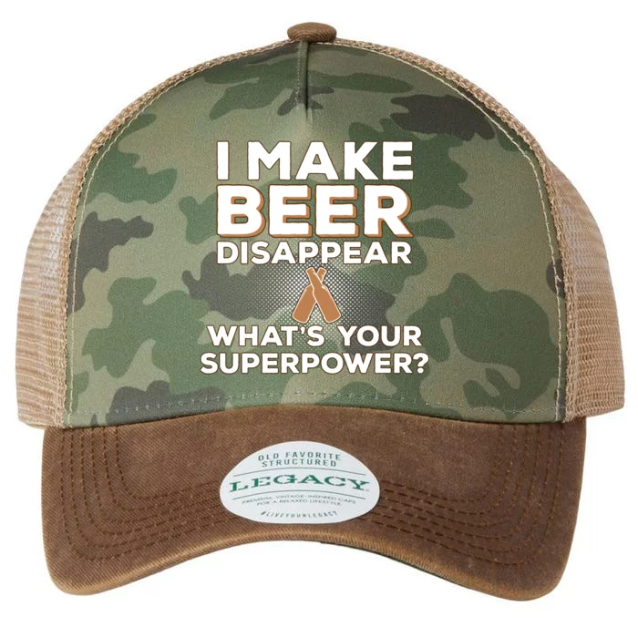 I Make Beer Disappear What's Your Superpower Legacy Tie Dye Trucker Hat