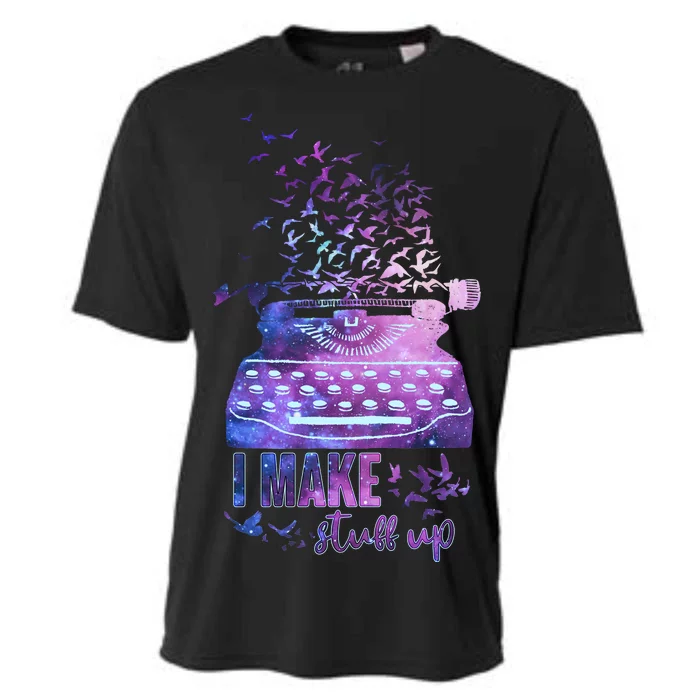 I Make Stuff Up Typewriter Cooling Performance Crew T-Shirt