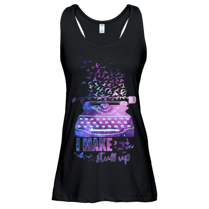 I Make Stuff Up Typewriter Ladies Essential Flowy Tank