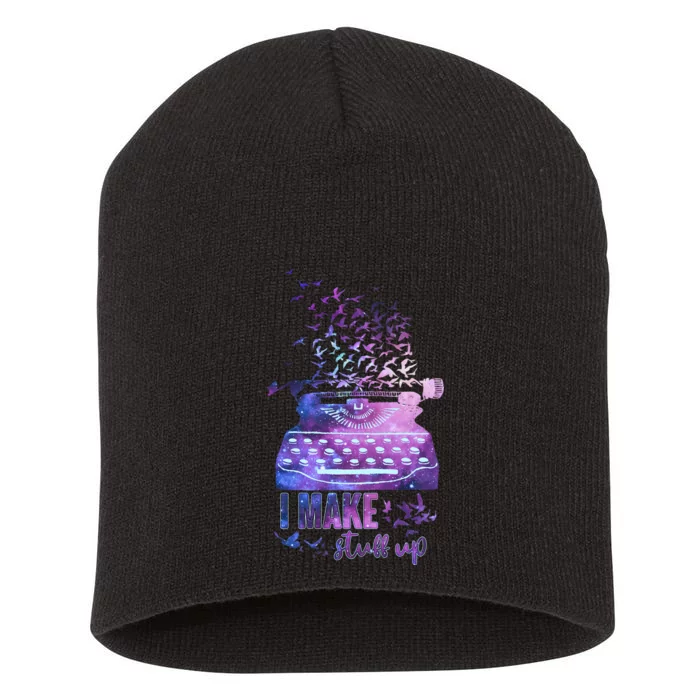 I Make Stuff Up Typewriter Short Acrylic Beanie