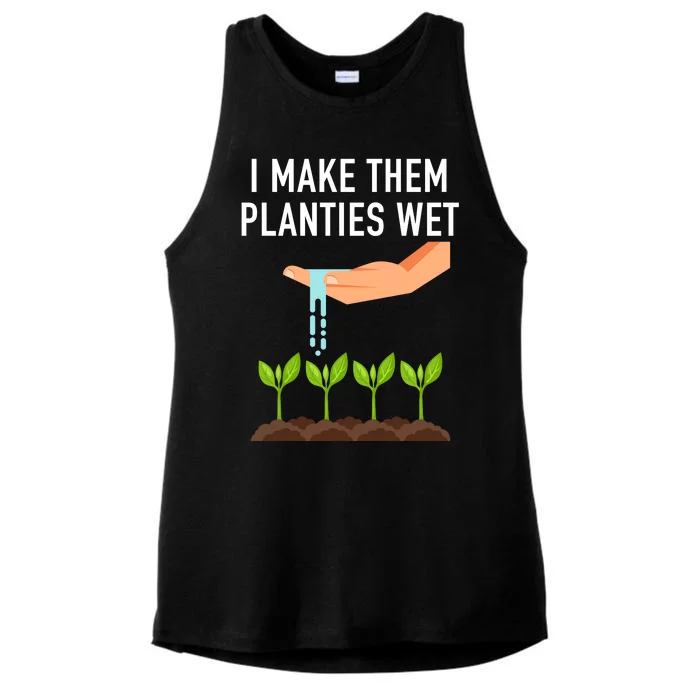 I Make Them Planties Wet Ladies Tri-Blend Wicking Tank