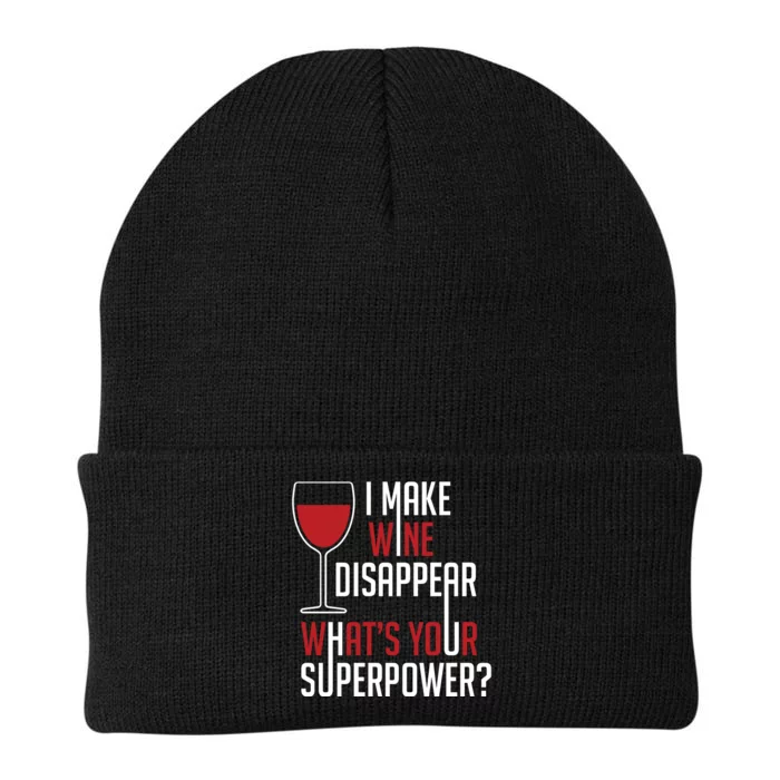 I Make Wine Disappear Funny Wine Lover Knit Cap Winter Beanie