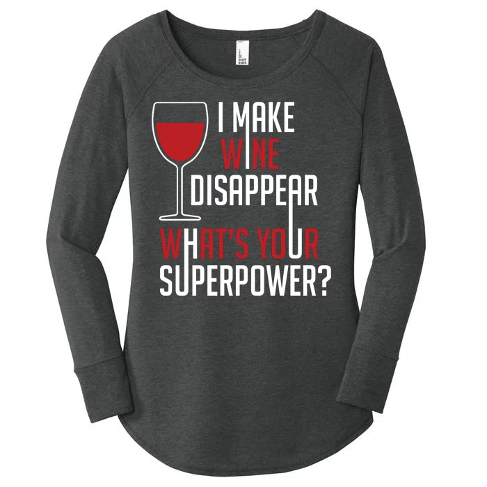 I Make Wine Disappear Funny Wine Lover Women's Perfect Tri Tunic Long Sleeve Shirt