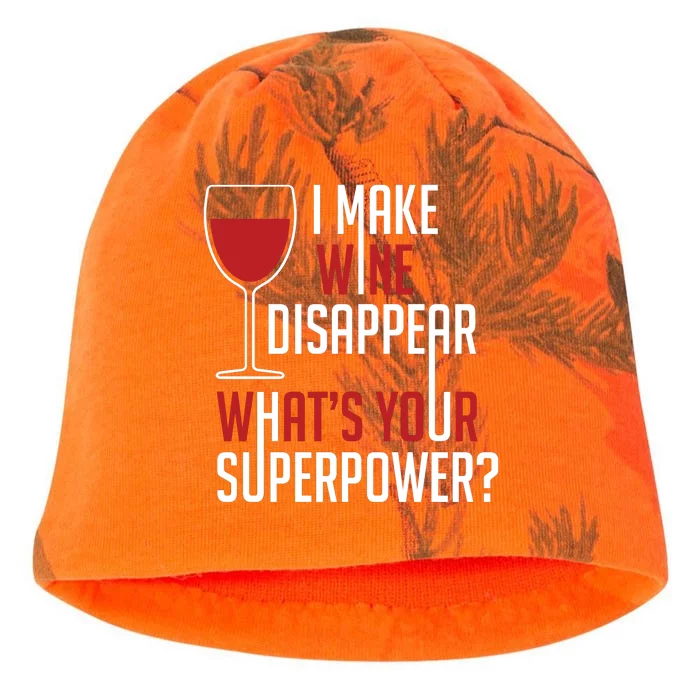 I Make Wine Disappear Funny Wine Lover Kati - Camo Knit Beanie