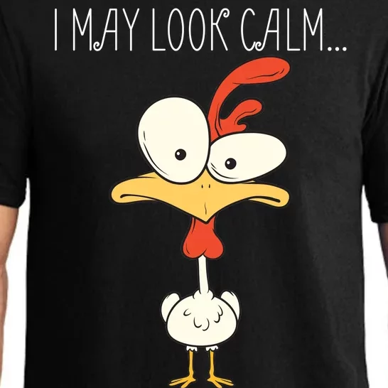 I May Look Calm But In My Head I Pecked You 3 Times Pajama Set