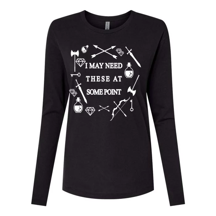 I May Need These At Some Point Swords & Weapons Womens Cotton Relaxed Long Sleeve T-Shirt