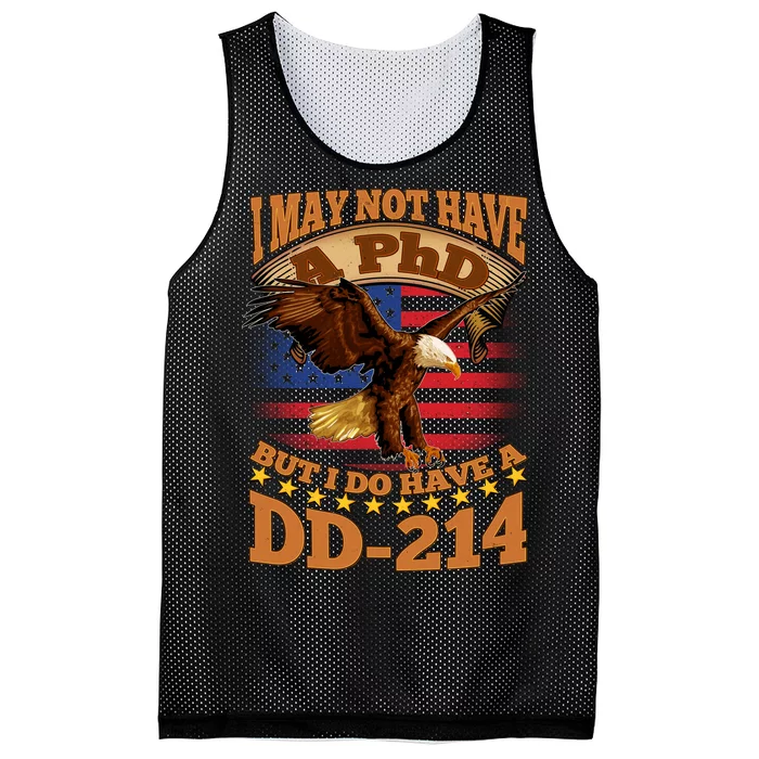 I May Not Have A PhD But I Do Have A DD-214 Mesh Reversible Basketball Jersey Tank