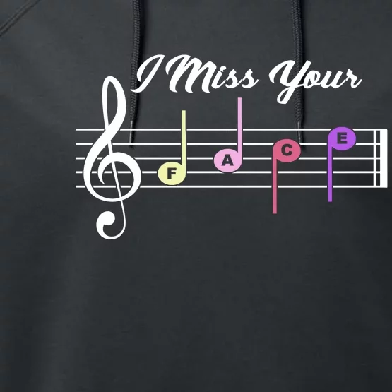 I Miss Your Face Music Notes Performance Fleece Hoodie