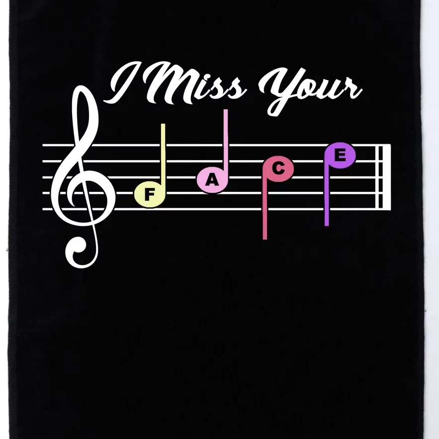 I Miss Your Face Music Notes Platinum Collection Golf Towel