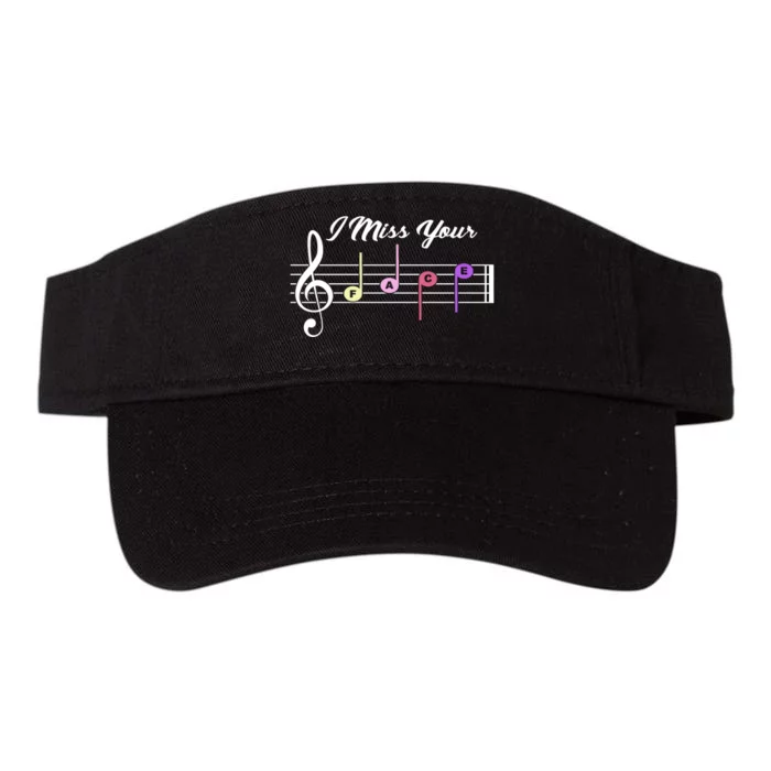 I Miss Your Face Music Notes Valucap Bio-Washed Visor