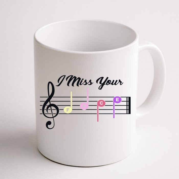 I Miss Your Face Music Notes Front & Back Coffee Mug