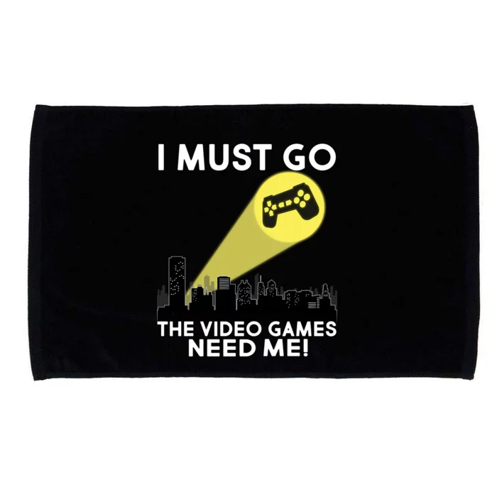 I Must Go The Video Game Needs Me Microfiber Hand Towel