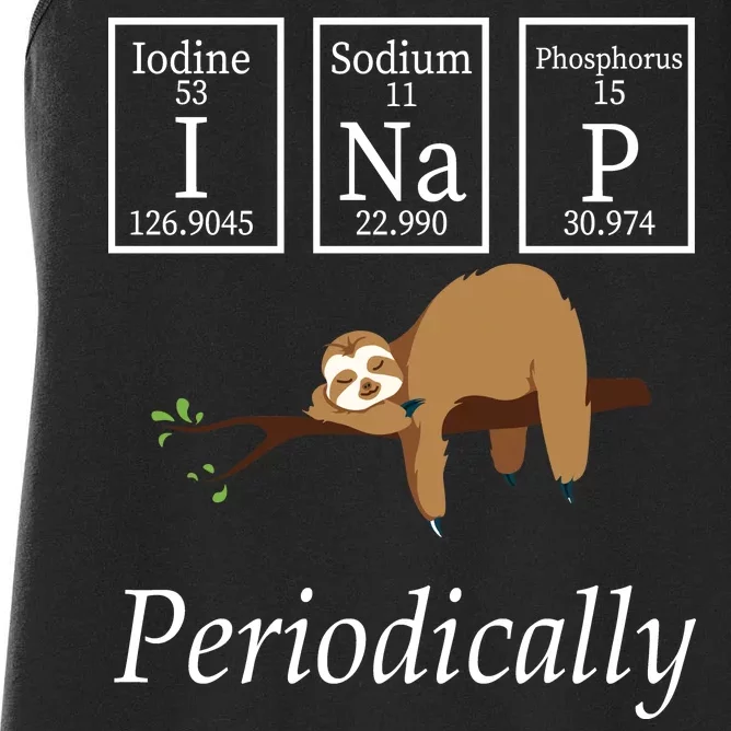 I Nap Periodically Lazy Sloths Lovers Women's Racerback Tank