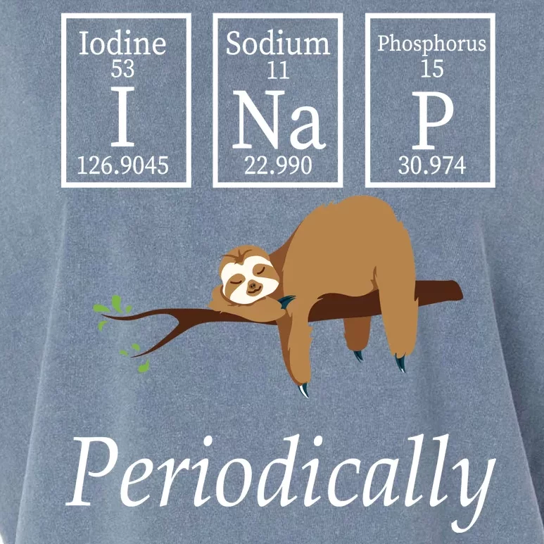 I Nap Periodically Lazy Sloths Lovers Garment-Dyed Women's Muscle Tee