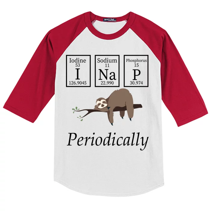 I Nap Periodically Lazy Sloths Lovers Kids Colorblock Raglan Jersey