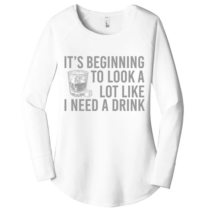 I Need A Drink Women's Perfect Tri Tunic Long Sleeve Shirt