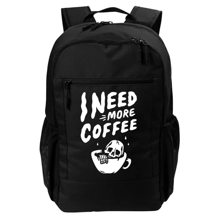 I Need More Coffee Funny Skeleton Daily Commute Backpack