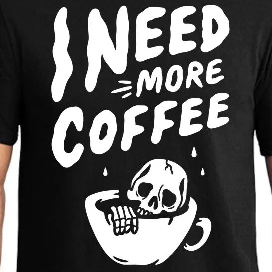 I Need More Coffee Funny Skeleton Pajama Set