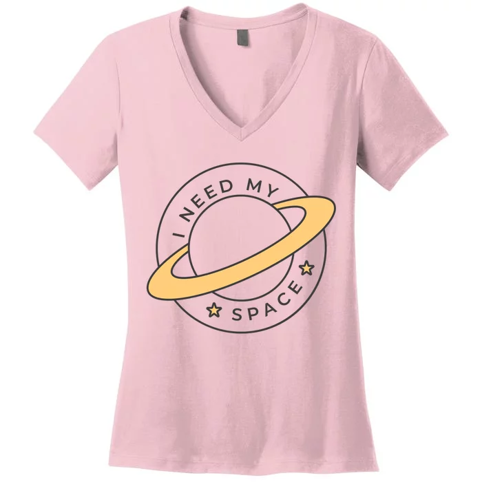 I Need My Space Planet Women's V-Neck T-Shirt