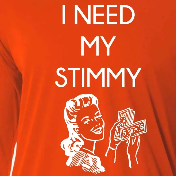 I Need My Stimmy Funny Stimulus Check Cooling Performance Long Sleeve Crew