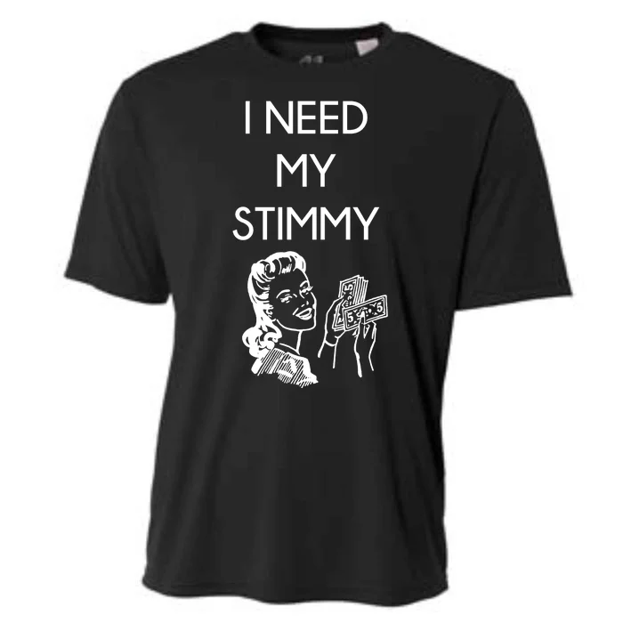 I Need My Stimmy Funny Stimulus Check Cooling Performance Crew T-Shirt