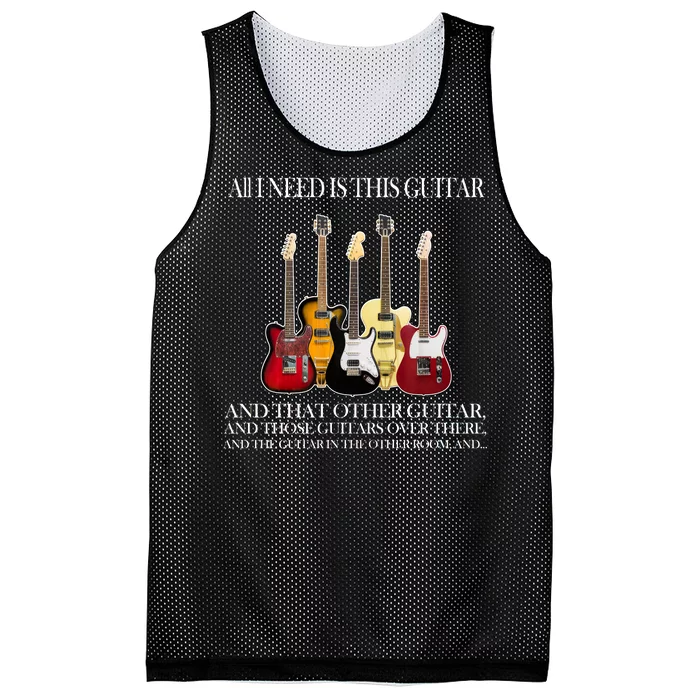 I Need My Ukulele Guitars Mesh Reversible Basketball Jersey Tank